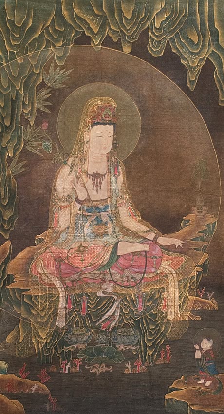 Traditional painting of a seated bodhisattva, reflecting the spiritual roots of Medical Qigong practitioner training